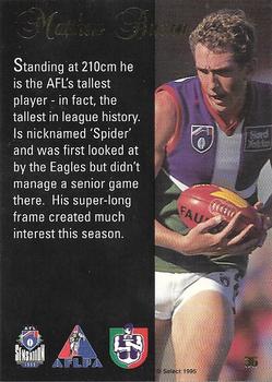 1995 Select AFL Sensation #36 Matthew Burton Back